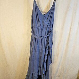 Ema & Michel Wrap Illusion Sleeveless Dress -- ITEM #1995